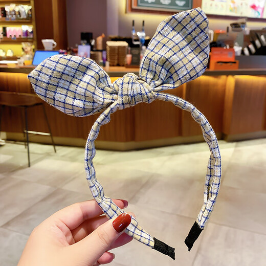 Korean children's hairband little girl playful and cute rabbit ears hairpin headband baby hair accessories girls hairpin headdress 6# wine red rabbit ears hairband