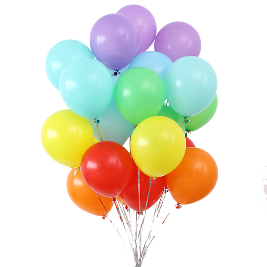 Smile Party Thickened 10-inch latex balloon candy color Graduation Valentine's Day Opening Anniversary Decorative Balloon Layout Random Color Mixed (10 pieces)