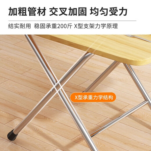 Kunfeng Foldable Dining Table Home Multifunctional Simple Square Table Outdoor Portable Stall Table Small Apartment Living Room Balcony Long Table Walnut Color 60*30*50 Simple Style