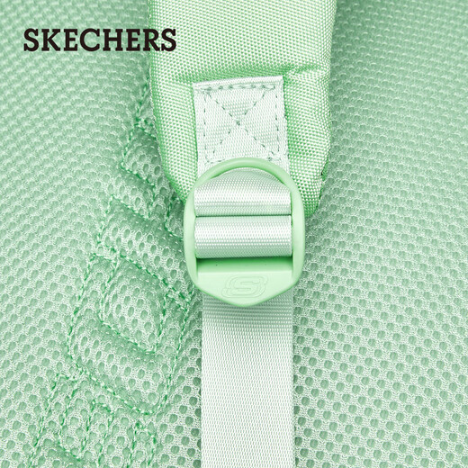 斯凯奇（Skechers）双肩包男女红色书包时尚大容量休闲运动旅行背包 宝石绿/清绿/05E6