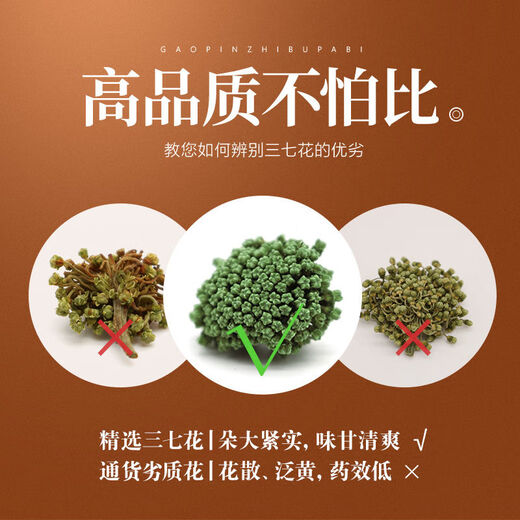 Peking Tongrentang Sanqihua Yunnan Wenshan Special Wild Vierjähriger Pflanze Qihua Health Tee ausgewählt Vierjährige neue Blume 100g