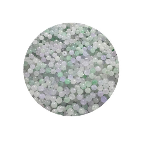 Jinran ice jade loose beads, natural light green Bashan jade beads, semi-finished men's and women's bracelets and necklaces, 6mm selected 50 pieces