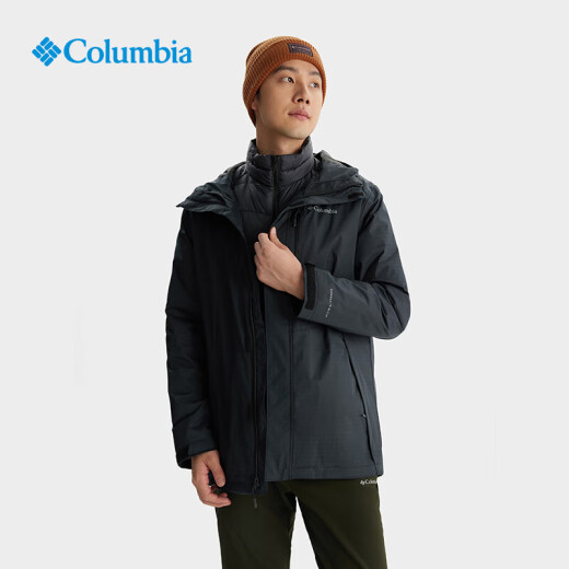 Columbia哥伦比亚户外24秋冬新品男子金点热能冲锋衣防水夹棉三合一WE6198 010 M/175/96A