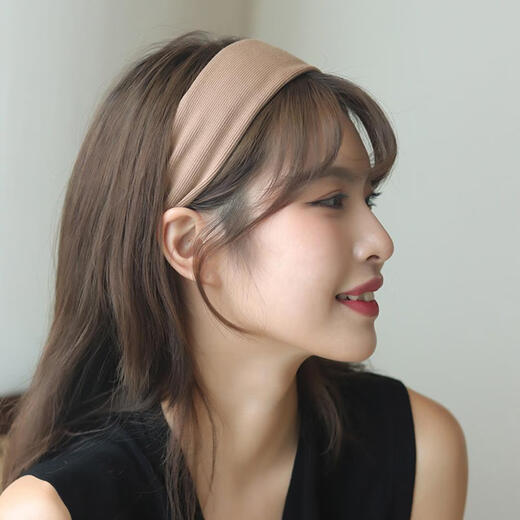 Xiao Panda French retro wide-brimmed design headband for women to absorb sweat and wash face when going out for sports internet celebrity headband high-end wide-brimmed headband dark gray in stock