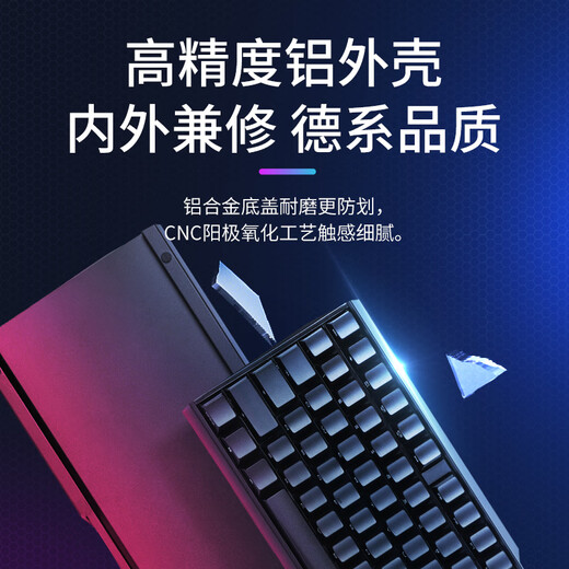 CHERRY Cherry MX 3.0S TKL Mechanical Keyboard Wired Gaming Esports Keyboard Office Computer Keyboard Aluminum Alloy Shell Side Engraved Keycap No Steel Plate Structure 87 Black RGB Light Red Axis