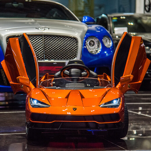 CHILOKBO Lamborghini children's electric car four-wheel remote control car child oversized first birthday gift baby toy car gray standard