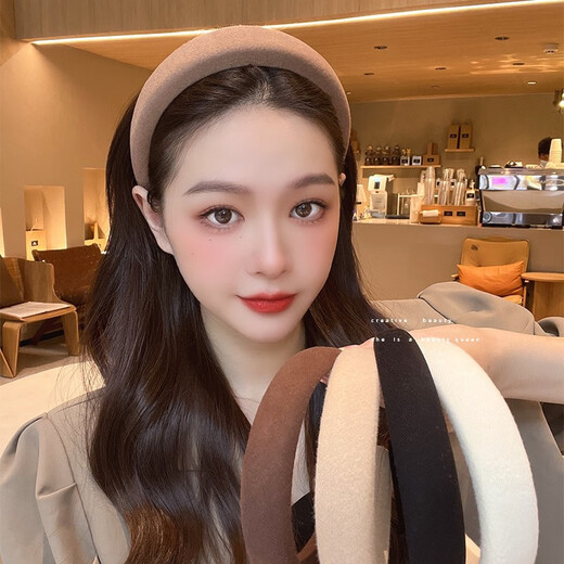 Zhuo Keke high-ceiling hairpin sponge black hairband wide-brimmed women's all-match Internet red out-of-wash face-pressing hairband headband head jewelry black