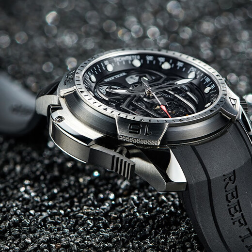 Reef Tiger (Reef Tiger) Watch's Men's 24 New Elly Automatic Hollow Mechanical Watch Spider Luminous imperméable Trendy Fashion Watch RGA3532S Black Spider [Modèle principal]