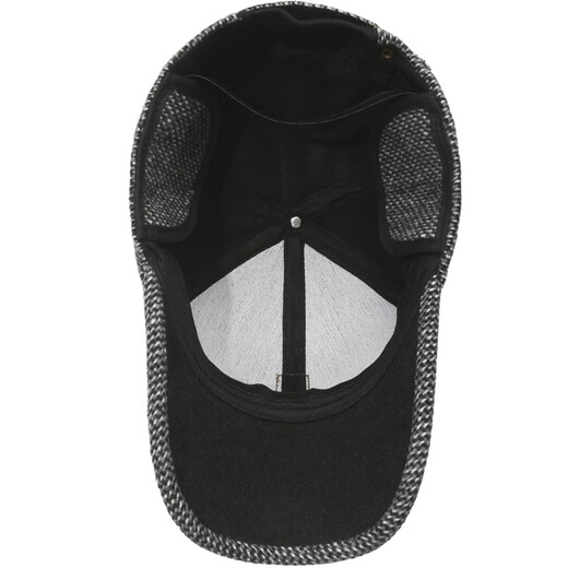Winter leisure winning baseball cap middle-aged and elderly autumn and winter hat warm ear protection cotton hat outdoor sports peaked cap gray adjustable