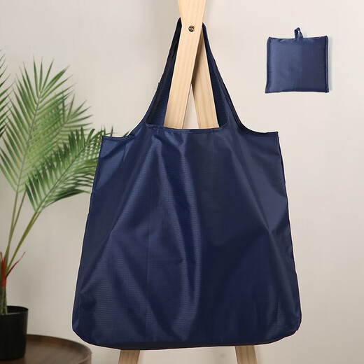 Ke Liang Huizi Travel Folding Storage Bag Outdoor Picnic Handbag Home Portable Environmentally Friendly Shopping Bag Vegetable Bag Tibetan Blue