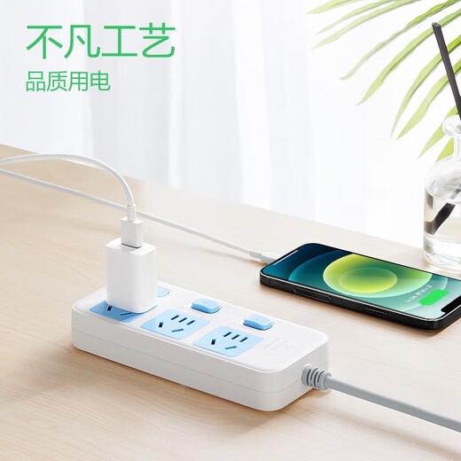 Male steak plug 3 jacks independent control sub-control switch strip/strip board/wiring board/tow board/household plug board with wired power socket 3 sockets independent sub-control switch short line 1.8 meters 314