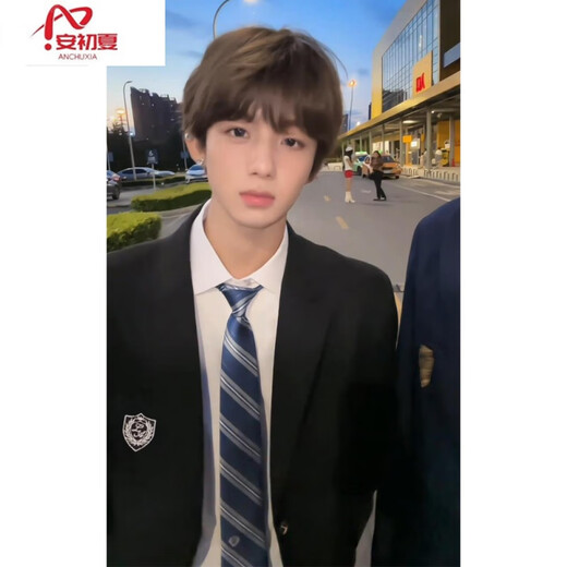 Anchu summer style dk boys uniform full set handsome spring and autumn suit jacket class uniform boyish college style suit jk suit suit + badge + shirt + trousers + tie XL