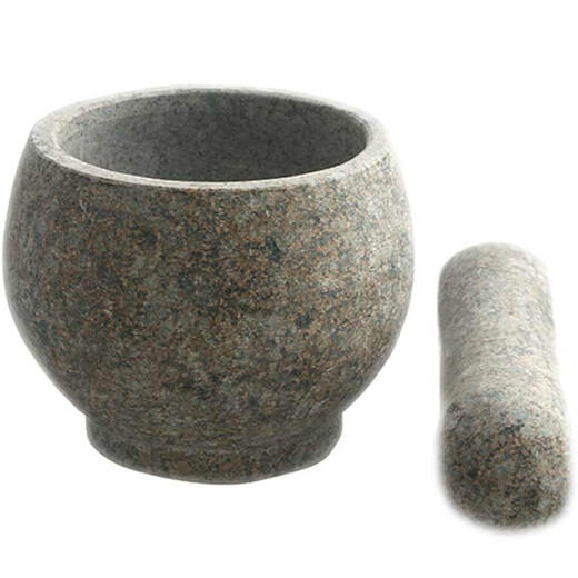 Wing Fantasy new medical stone mortar garlic pounding jar garlic press garlic masher pounding jar grinding old-fashioned pounding bowl household pounding bowl large large garlic pounding jar