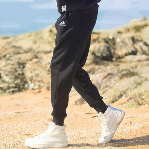 阿迪达斯（adidas）男装套装 25夏季新款跑步休闲帅气舒适透气圆领短袖衫 针织长裤子 GK9226/棉质长裤单件 M/175