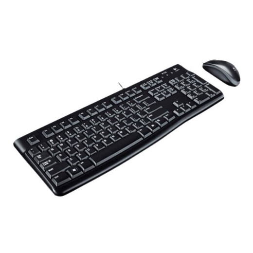 Logitech MK120(MK121P)/MK200 Keyboard and Mouse Set Wired Keyboard and Mouse Set Commercial Office Keyboard and Mouse Set Computer Keyboard USB Plug and Play Full Size MK120 Black