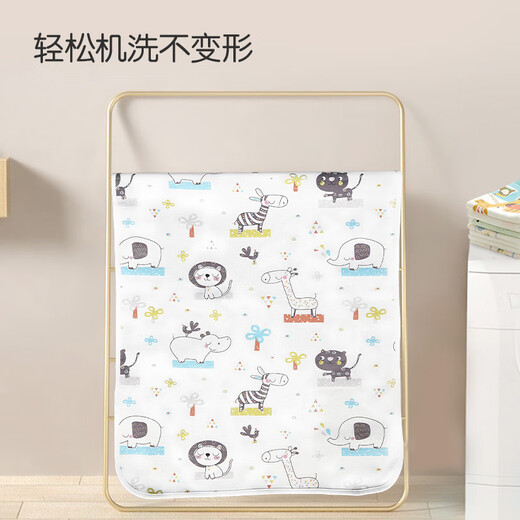 Encoxin lavable en orina separador [1 paquete] almohadillas de cuidado de algodón puro y niño para fugas urinarias 80*100 cm Estilo de zoológico