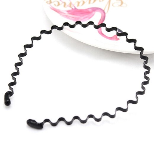 Onizi Men's Hairband Personalized Trendy Men's Back Hair Invisible Hairpin Hair Accessory Sports Face Wash Women's Headwear Pressed Hair Headband Headband 6mm Thickened Wavy Hairband