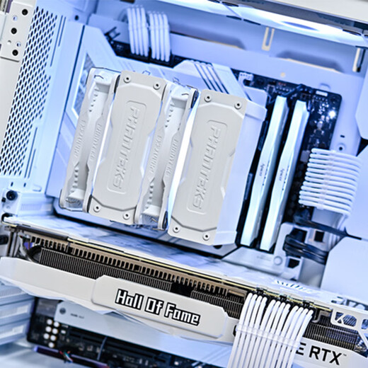 PHANTEKS Wind Chaser Polar Bole T6 White Reverse Gravity 6 Heat Pipe Dual Tower Air Cooled CPU Radiator (PWM Dual ARGB Fan/with High Nano Grease/Scraper/Noise Reducer)