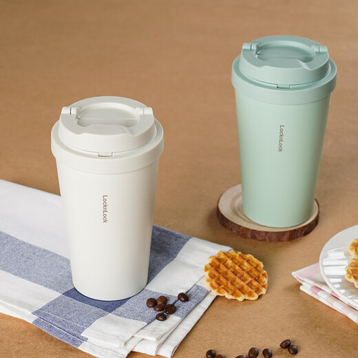 
Lock Lock (LOCK/LOCK) Meet the Vitality Bounce Coffee Cup Simple Business Office Portable Car Large Capacity Thermal Cup LHC3271MIT Mint Green 400ml