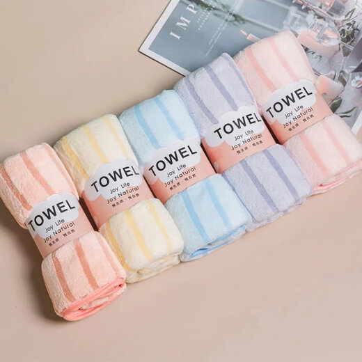 Towel for women bathing and men's adult household coral velvet face towel, strong water absorption, quick drying, 2 pack, light blue + beige, durable