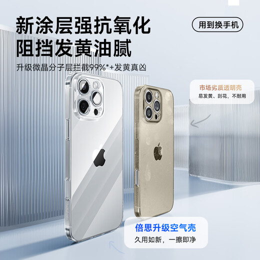 倍思【透明软壳】适用苹果16Promax手机壳iPhone16Promax保护套超薄防摔软壳硅胶全包男女款透明简约