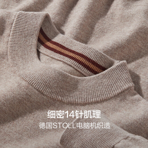 Hodo 100% pure wool Hodo men's woolen sweater for men 24 autumn and winter thickened sweater base layer sweater for men