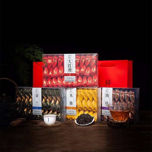 Tianxin Huafu Authentische Wuyi -Rock -Tee -Kombination 1000g Dahongpao + Narziss + Zimt + Qilan Tee Strong Aroma Oolong Tee vier Kombinationen 1000g