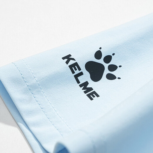 KELME/卡尔美官方运动短袖T恤男夏季新款透气简约印花半袖 6227TX1069 浅蓝色 M 【170/92A】