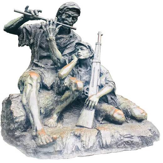 Nanchang Uprising Red Army Sculpture Customized Jinggangshan Reunion Figure Statue Eighth Route Army Double Support Liberation Outdoor Ornament Sculpture Customized