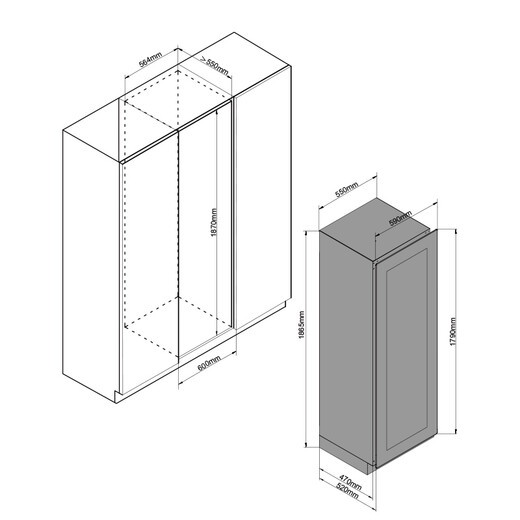 EREMITE ultra-thin fully embedded red wine cabinet constant temperature wine cabinet built-in wine cabinet hidden constant temperature and humidity cigar cabinet cold drink cabinet zero built-in wine cabinet tea cabinet glass door single temperature