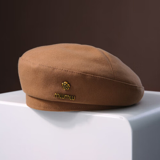 Romantic beret black woolen beret for women 2024 new autumn and winter face-showing small French bud hat painter newsboy hat burgundy one size fits all