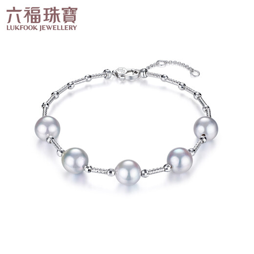 Lukfook Jewelry True Me Series Platinum 950 Special Shaped Seawater Pearl Platinum Bracelet Total Weight Approximately 5.86 Grams