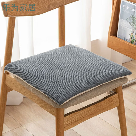 Qiaorui thickened cushion soft butt cushion office student classroom dormitory stool butt chair cushion car seat cushion corn kernel dark gray non-slip bottom + strap 25*35cm*thick about 4cm suitable for student stools