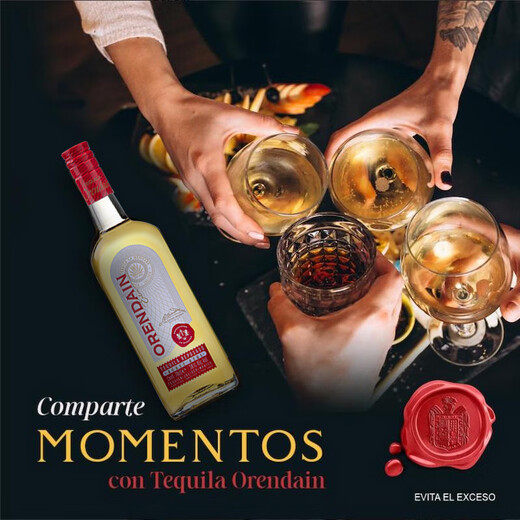 Oushuai Tequila, importierter ausländischer Wein aus Mexiko, Sunrise Tequila Barkeeper Wein, Geschenke für Geschäftskollektionen, Gold Tequila 750 ml, 1 Flasche, Single Flasche