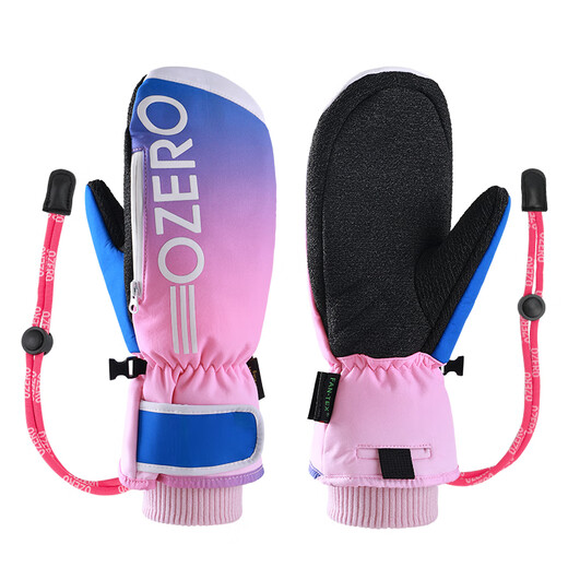 
OZERO professional ski gloves men and women single board Kevla thickened outdoor winter waterproof and warm finger ski equipment Kevla braised stewed inner five fingers - deep purple 9227# M [normal hand girl]