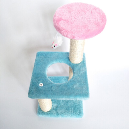 Small cat climbing frame cat jumping platform cat tree climbing column cat scratching board three-layer sisal cat toy supplies multi-functional Internet celebrity mouse pendant funny cat toy cat tree nest with hole three-layer cat climbing frame