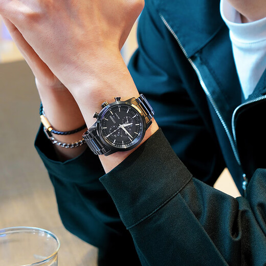 CITIZEN watch men's Japanese and Korean watch Black Samurai light kinetic energy black plate steel belt business Christmas gift CA0615-59E