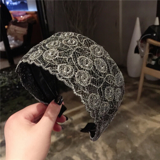 SICCSAEE Korean headwear wide-brimmed short hair headband women's hairband to cover white hair headscarf pressure hair headband non-slip hairpin hair accessories grape gold