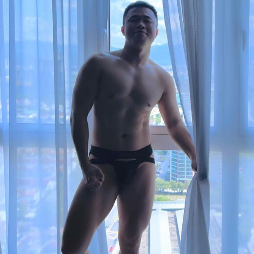 Adult sexy men's double-butt underwear sexy back hollow men gay personalized butt exposed thong pure cotton sex M