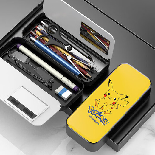 Inofen Internet celebrity pencil case Pikachu pencil case pencil case multi-functional Pokémon pencil case primary school student junior high school student pencil case student stationery Pikachu B
