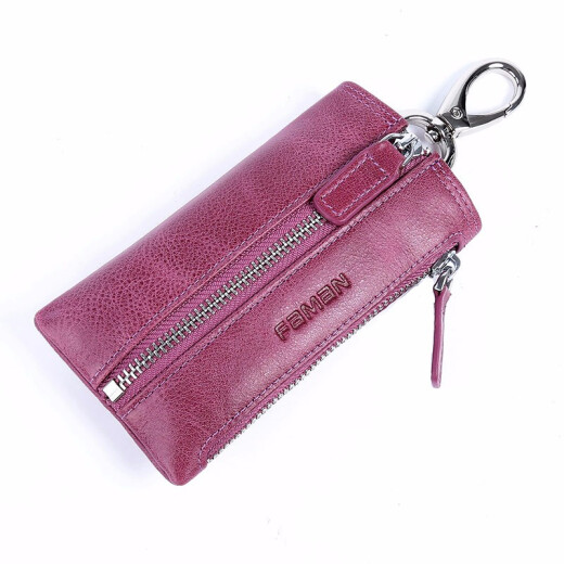 Feiman Key Bag Women's Multipripe Multi-Función Bag Key Kore Corea Carretera Genuina Carretera Cabeza de la llave de la llave de la llave de la cabeza Bag Purple Purple