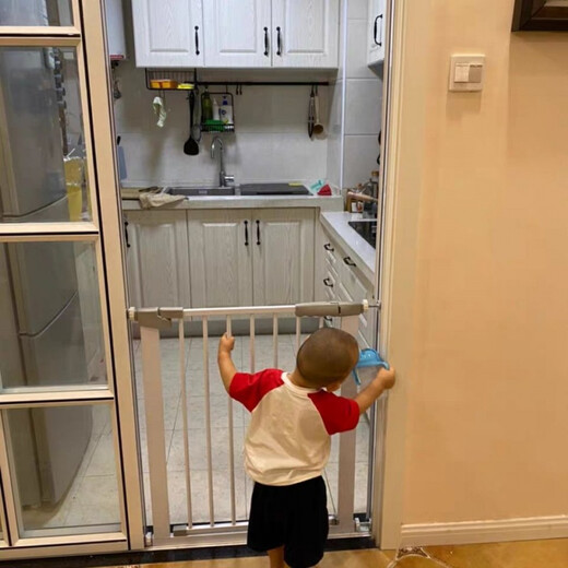 Qihuang baby safety gate stair entrance guardrail baby home isolation door pet fence fence pole no punching applicable width 69-76cm height 78cm