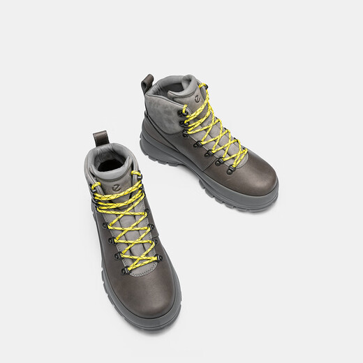 ECCO Martin Boots Herrenschuhe, Hochschuhe im Freien, lässige Kauflatten -Männerschuhe, Spuren 550604 Eisengrau 55060450843 43