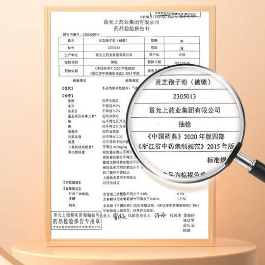 雷允上 破壁灵芝孢子粉长白山灵芝 送长辈自用探病送礼送长辈 精制中药饮片级别 【买6赠4】共10盒*15g