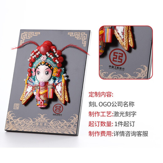Zhangjiayuan Chinese style gifts for foreign affairs, small gifts, handicrafts, Beijing souvenirs, Peking Opera facebook ornaments, Zhang Fei