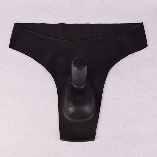 男士透明乳胶内裤性感带套丁字裤男情趣内裤益阳裤囊袋一片式安全裤4008 肉色