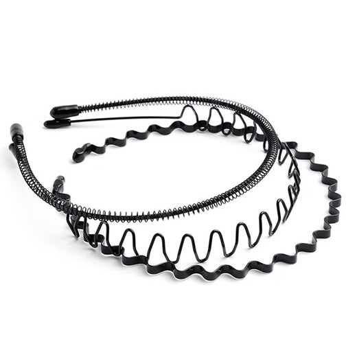 Onizi Men's Hairband Personalized Trendy Men's Back Hair Invisible Hairpin Hair Accessory Sports Face Wash Women's Headwear Pressed Hair Headband Headband 6mm Thickened Wavy Hairband