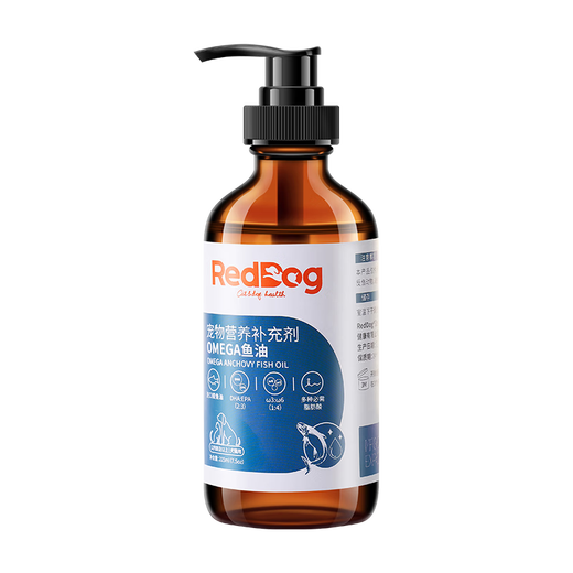 RedDog OMEGA Fish Oil 223ml Pet Dog Hair Care Brightening Hair Black Nose Care Care Care Reduce Hair Loss OMEGA Fish Oil-223ML [For Dogs and Cats]