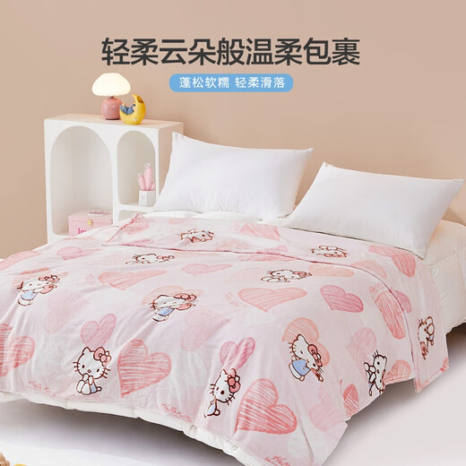 Mercury Children Infant Class A Blanket Painted Heart KT Nuomi Cloud Soft Blanket Winter Anti-static Baby Cover Blanket 100cm 140cm Painted Heart KT Nuomi Cloud Soft Blanket (Anti-static) 100cm 140cm