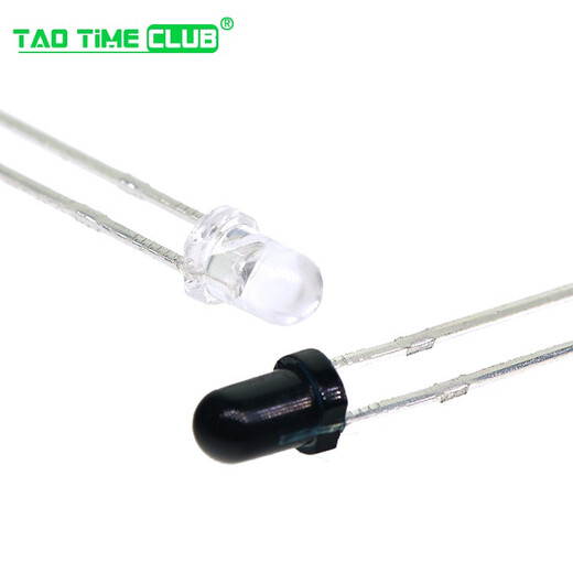 F3 infrared transceiver diode 3MM infrared transmitter tube + infrared receiver tube pair of tubes 10 pairs 3MM infrared transmitter tube + infrared receiver tube (10 pairs)